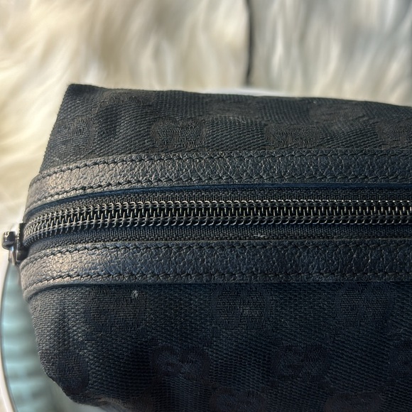 AUTHENTIC GUCCI BLACK MONOGRAM POUCH - Picture 7 of 11